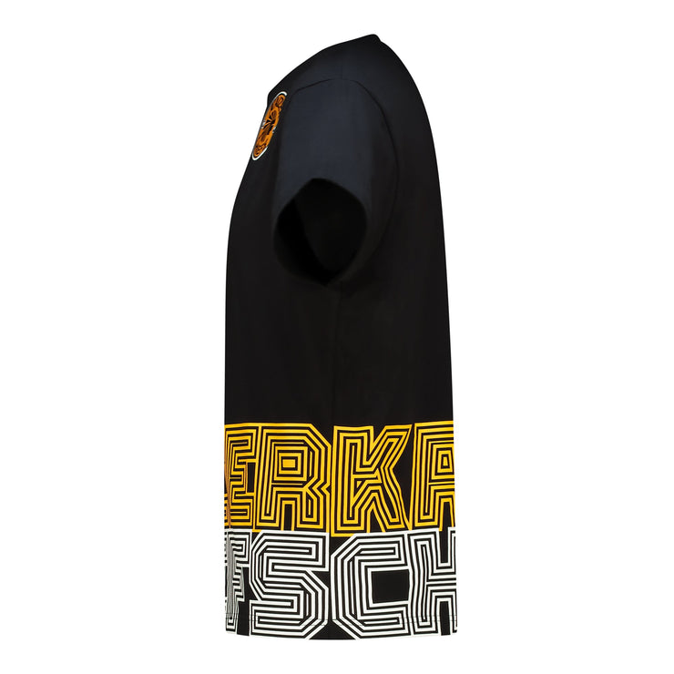 Supporters Graphic Black Cotton Tee